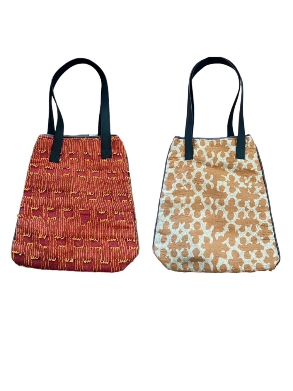 Quilted Reversible Embroidered Boho Shoulder Bag Hippie Natural